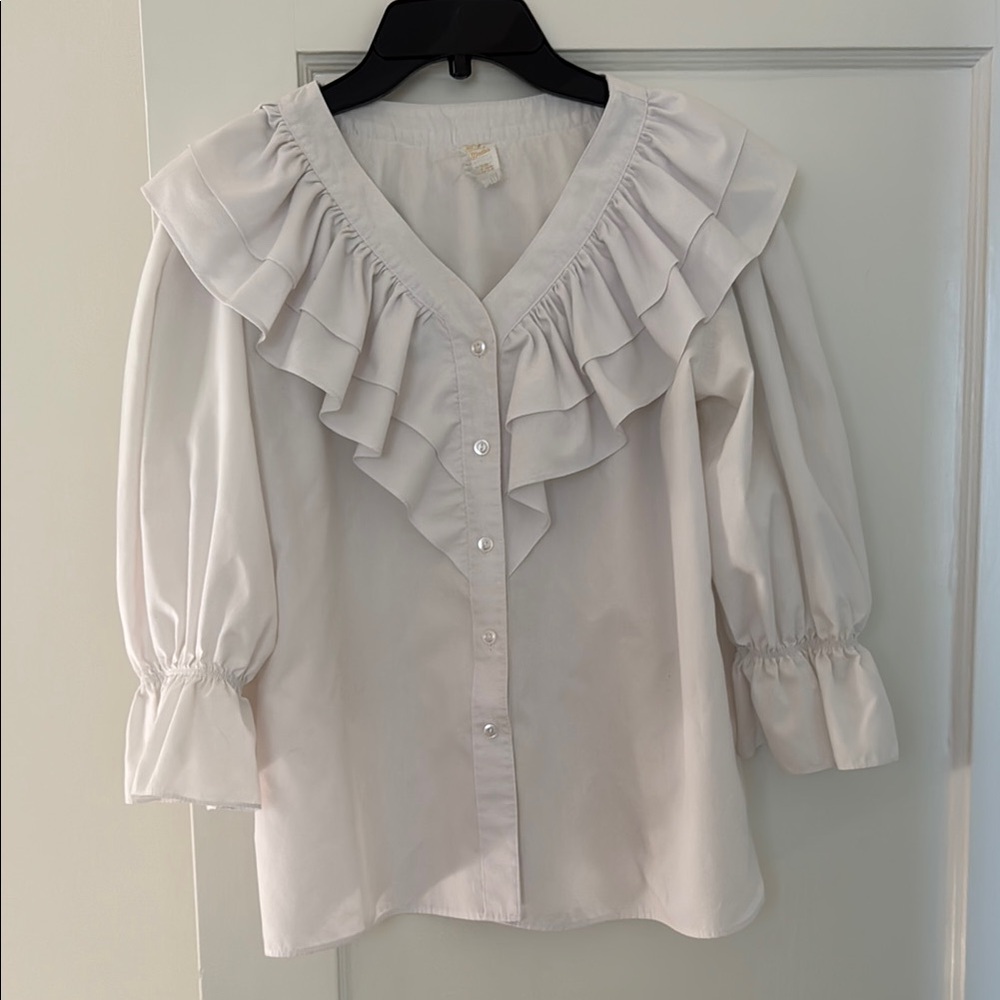 Romantic 70's vintage ruffle blouse